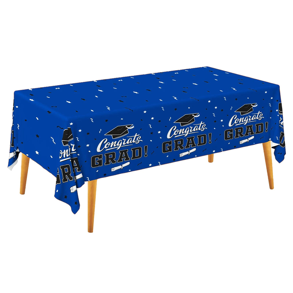 Congrats Grad Tablecloths 3-Pack | Waterproof Party Table Covers Graduation Tablecloth Vue blue China Mainland