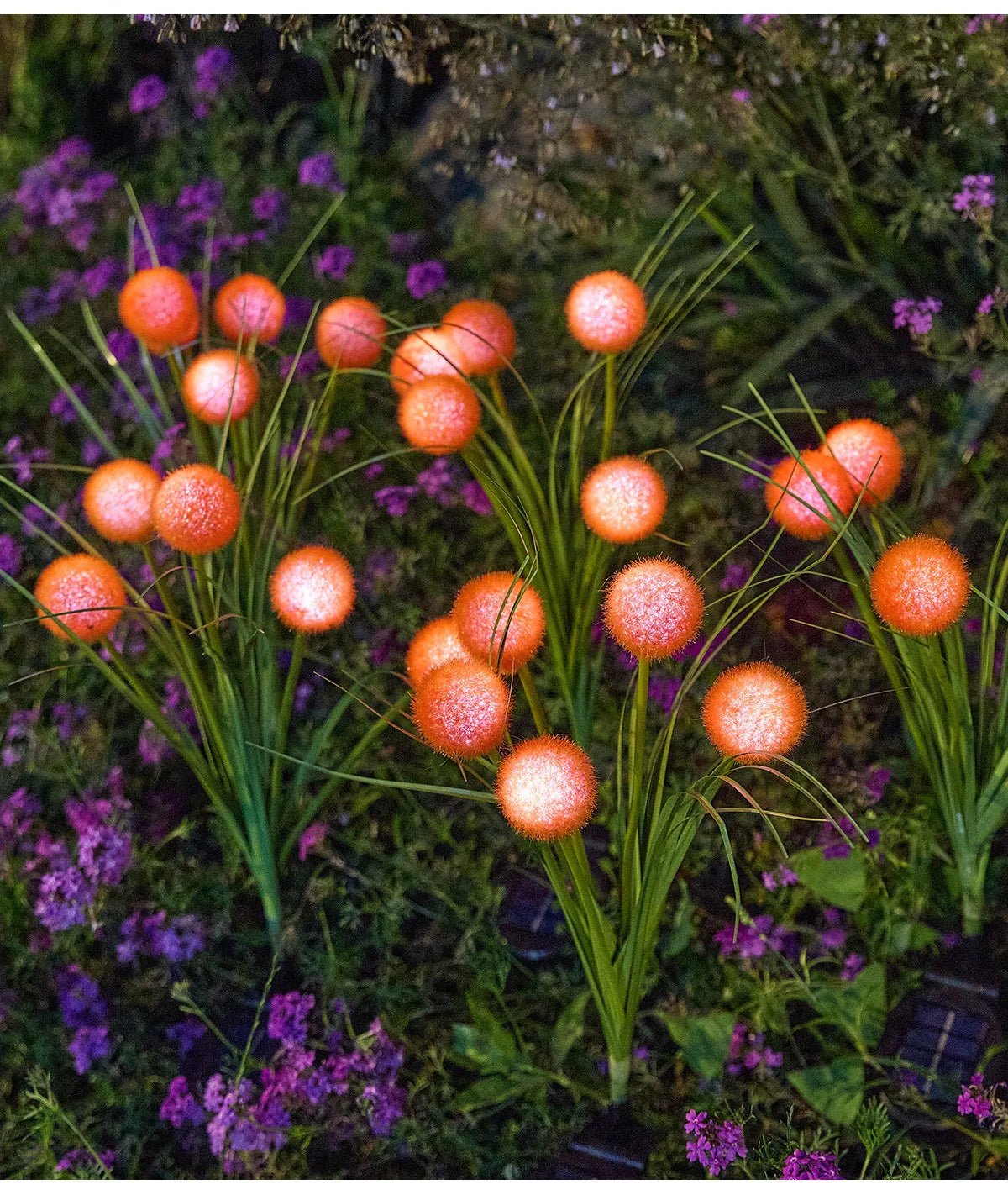 Solar Powered Ball Lights Garden Lawn Lights Flower Design Lawn Lighting Outdoor Decor Lamp Pathway Floral 5 LEDS Vue