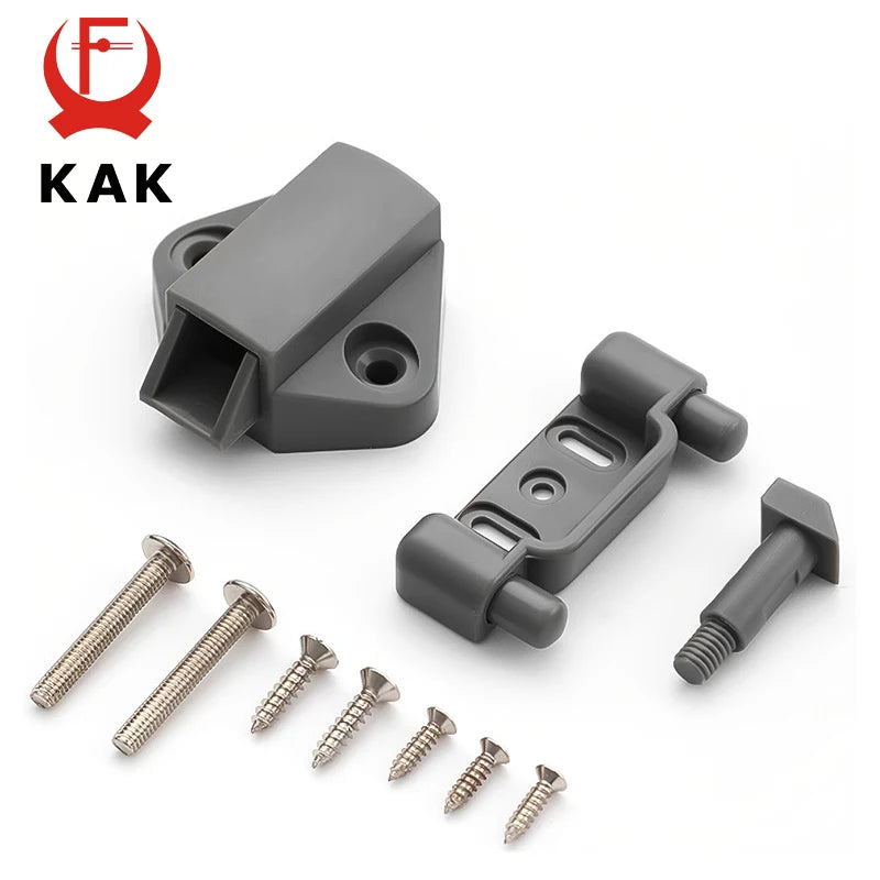 KAK Push Button Lock 20mm Silver RV Camper Car Drawer Latch Locks Keyless Furniture Lock for Motorhome Cabinet Door Hardware Vue