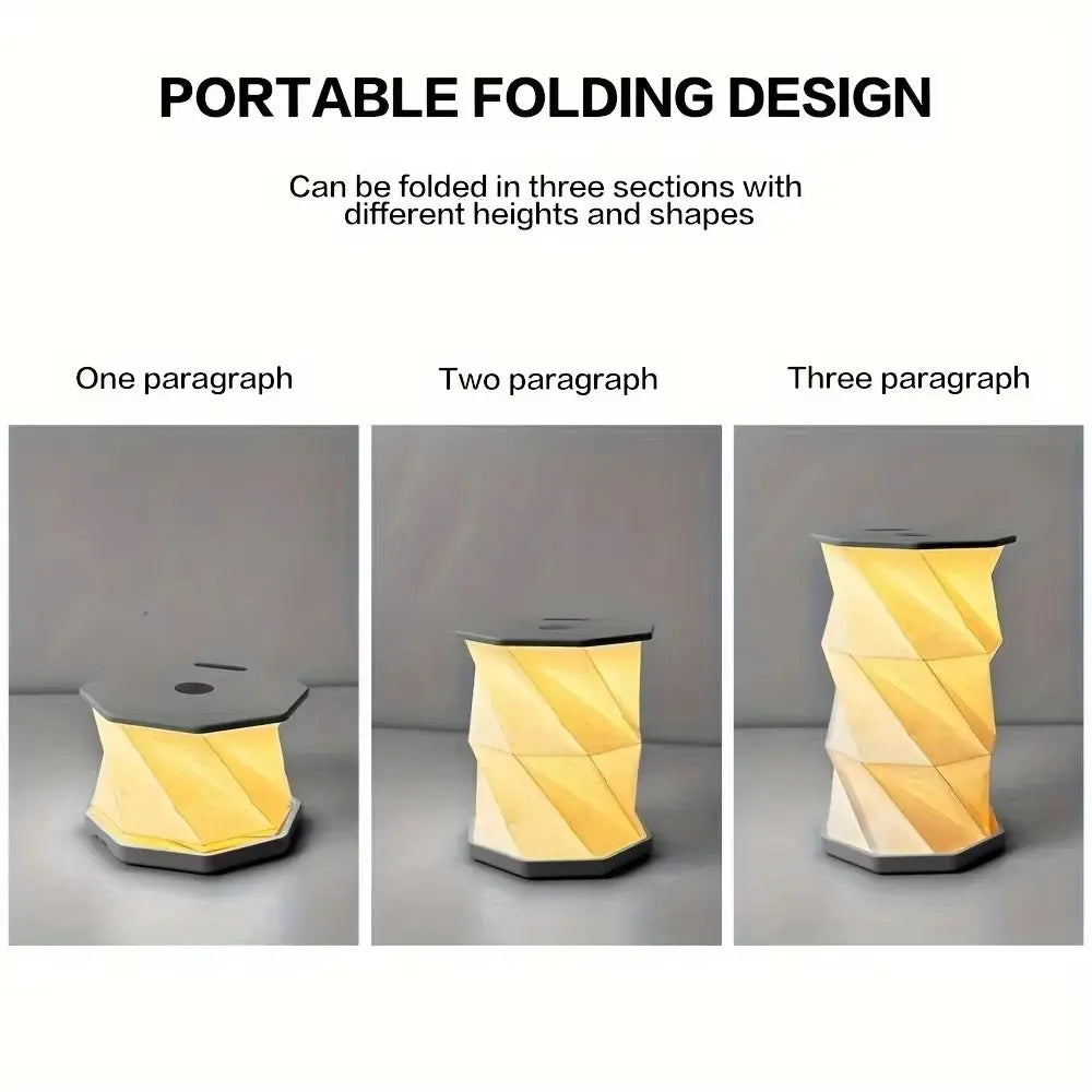 Holiday Ultra Thin Portable Desk Light Creative Cultural Dimmable Table Lamp LED Atmosphere Foldable Paper Latern Decor Vue