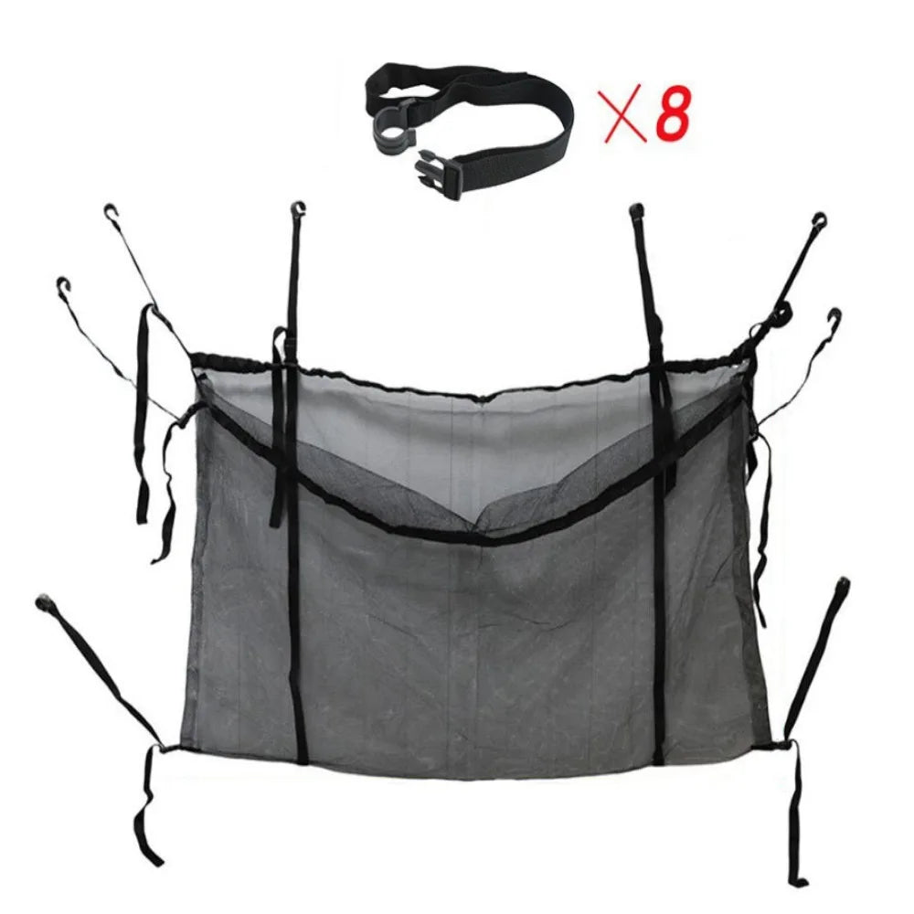 Large Capacity Swimming Pool Hanging Storage Bag Adjustable Heavy Duty Beach Hanging Bag Folding Swimming Pool Bag Beach Vue Black