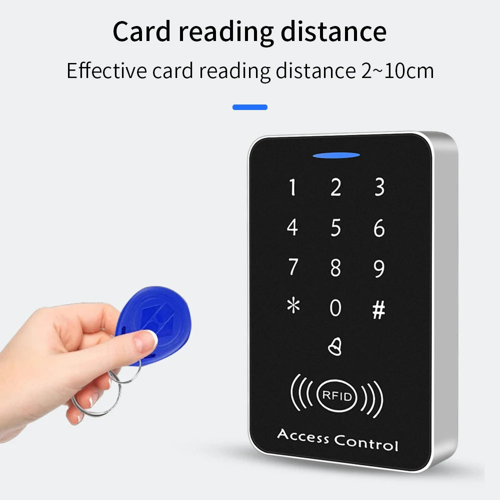 Smart RFID Anti Duplication Card Reader 125KHz ID Access Control Keypad Encrypted Card Reader With Interface 1000 Users Vue