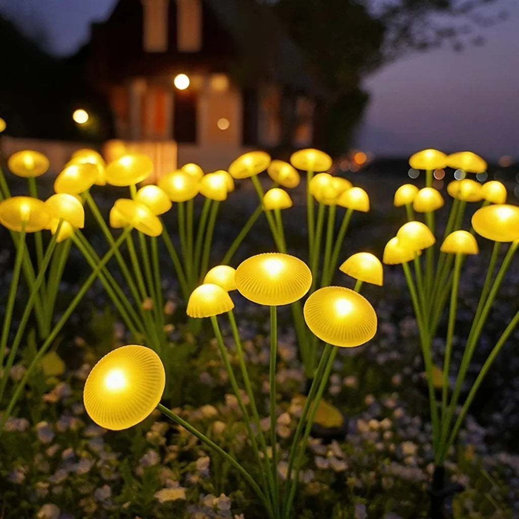 Solar Powered Jellyfish Garden Stake Lights Flexible Swing LED Lamp, Waterproof Outdoor Fairy Landscape Decor Lights Vue