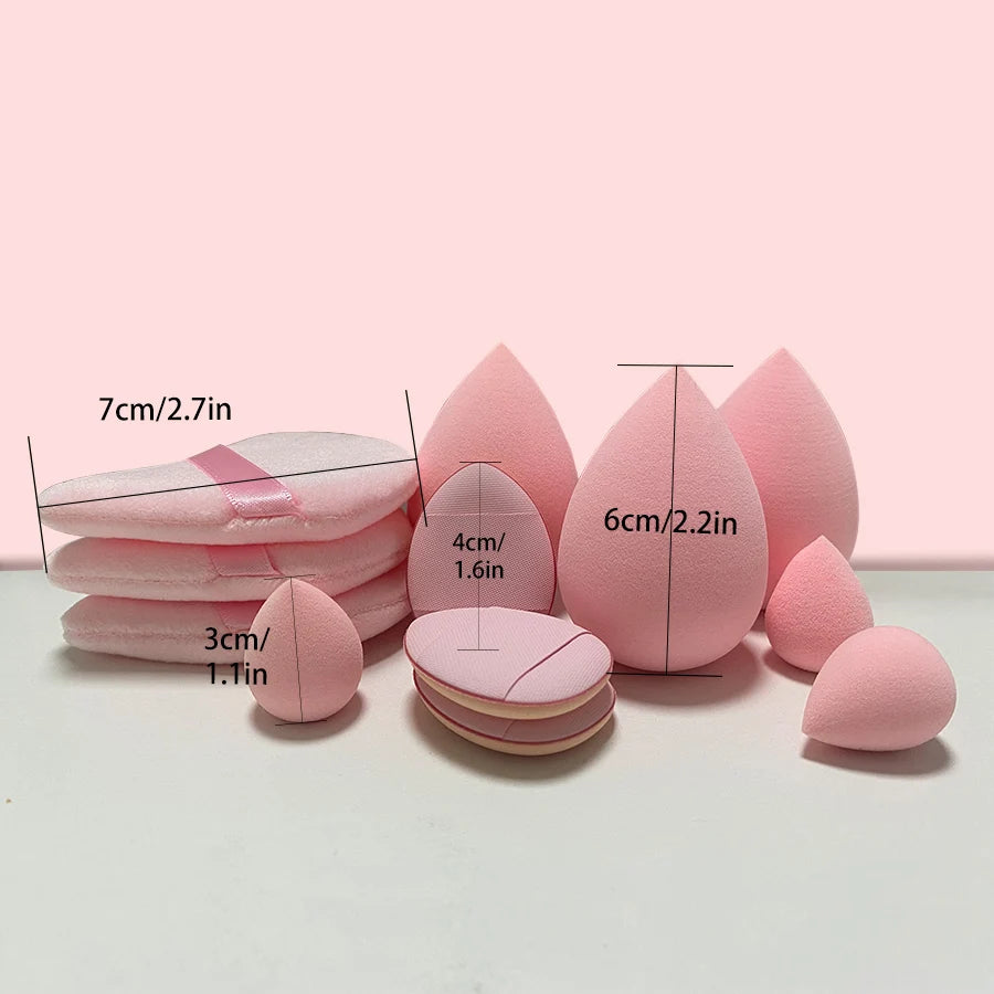12pcs Small, medium and large combination set Makeup Puff Essential for beginners Vue