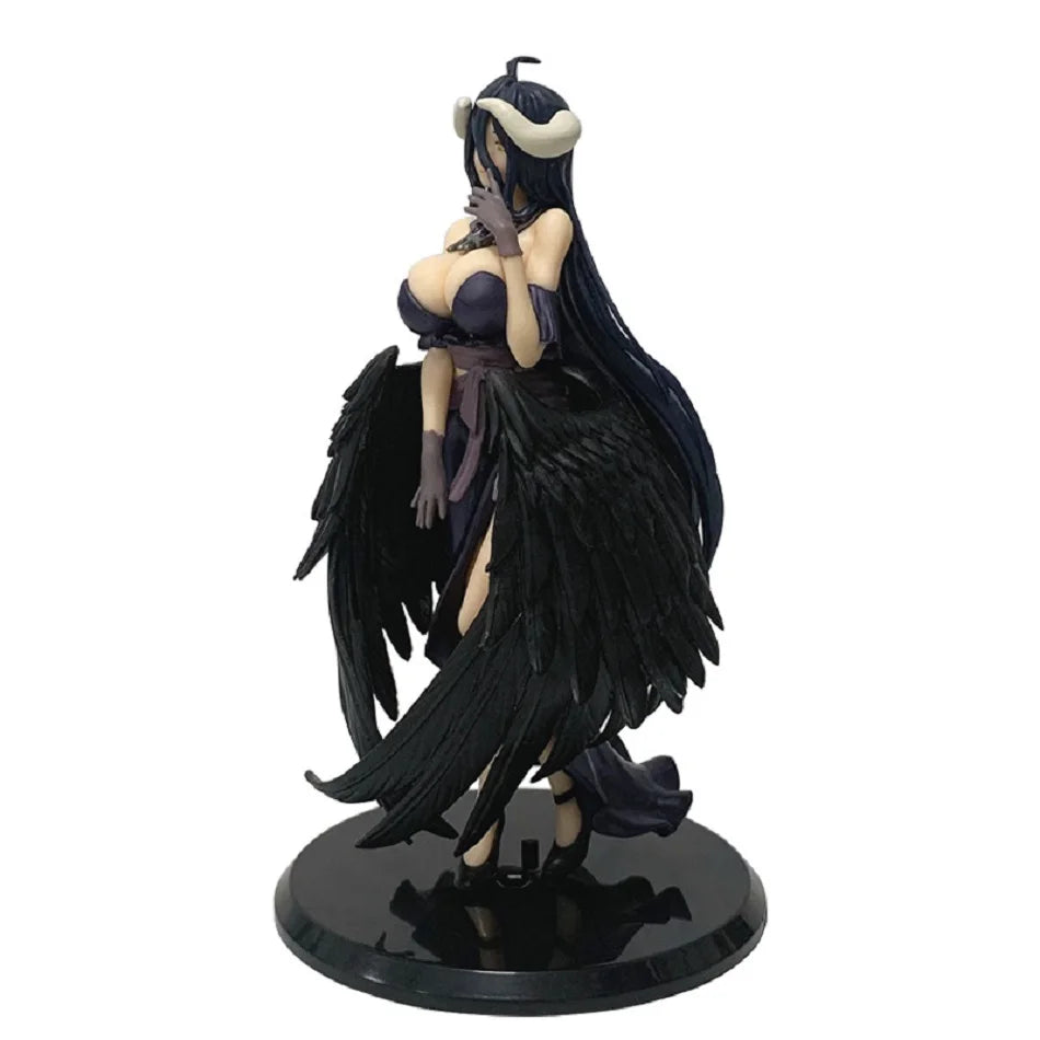 Anime Fantasy Overlord 18CM Figure Albedo King Girl Black Dress Action Figure Girls Accessories Collection Model Toy Gift Vue
