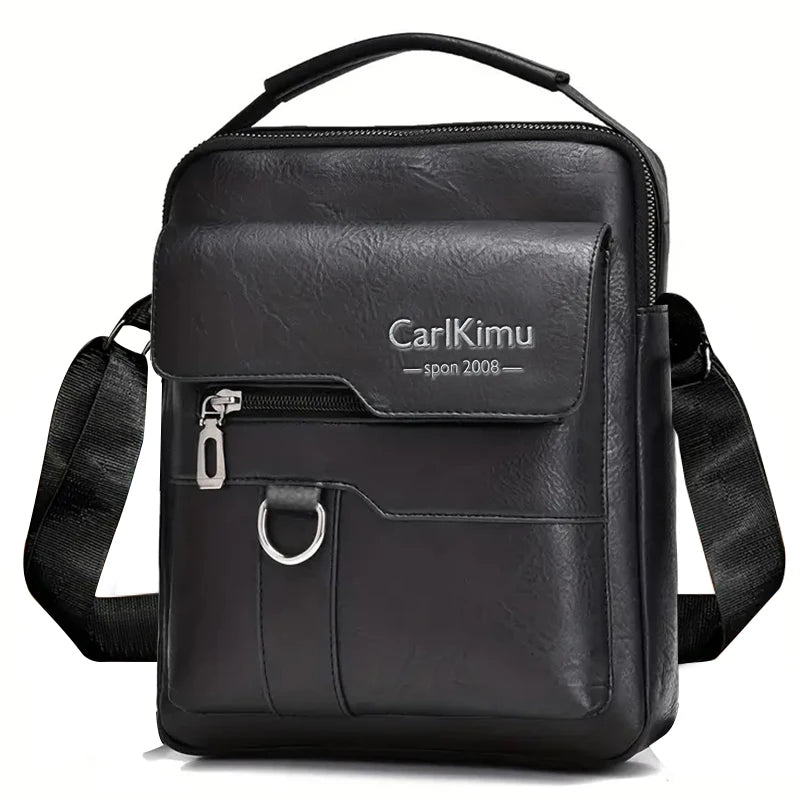 Sleek Multi-color Faux Leather Crossbody Bag Adjustable-strap