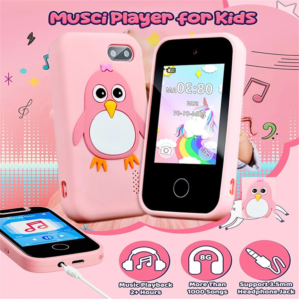 Children Smart Phone Camera Kids Toys Touchscreen Unicorn Mobile MP3 Player Digital Camera Educational Toys for Girl Boy Vue