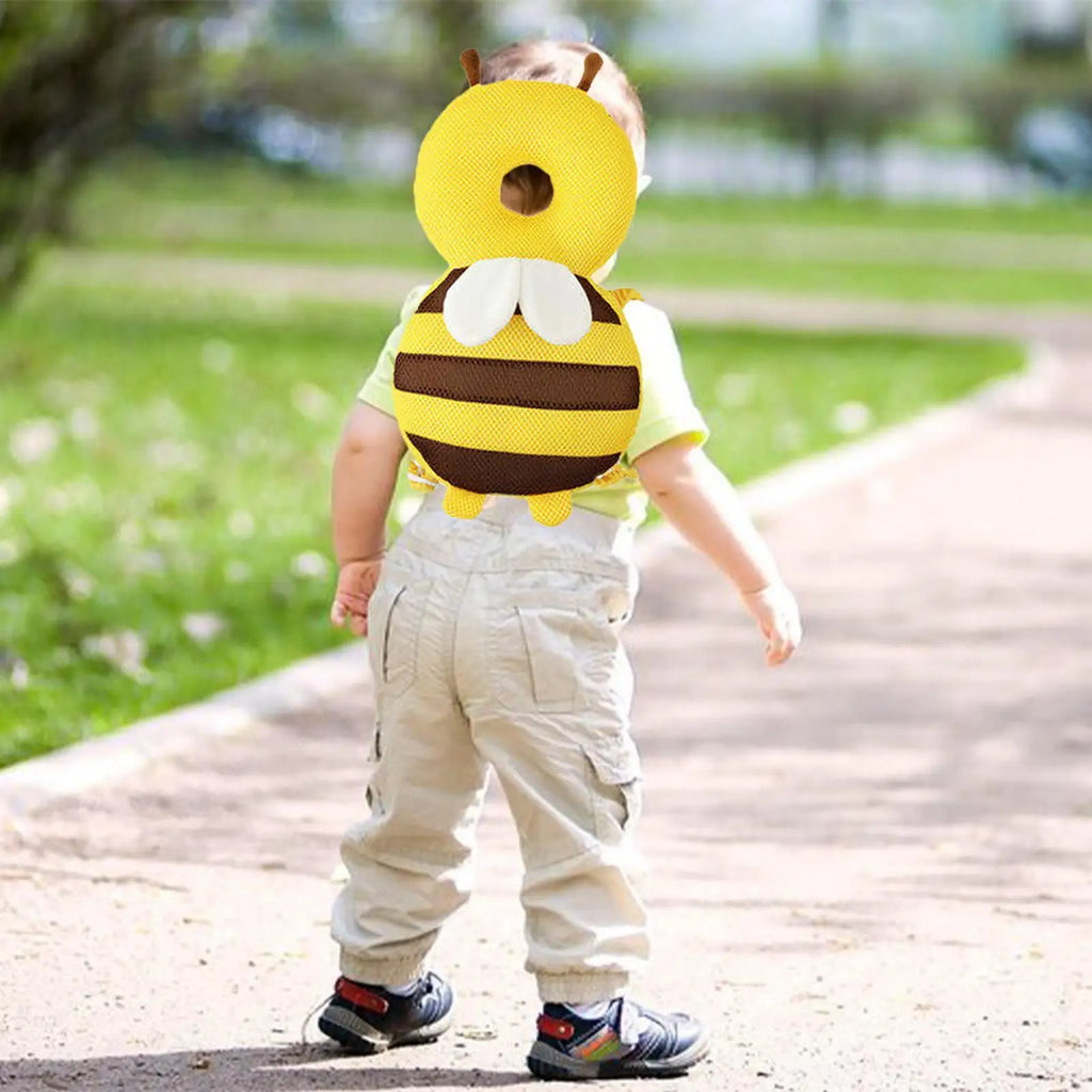 33x20cm Bee Shape Baby Head Protector Backpack Toddler Head Protection Breathable Walking Learning Accessory for Outdoor Use Vue