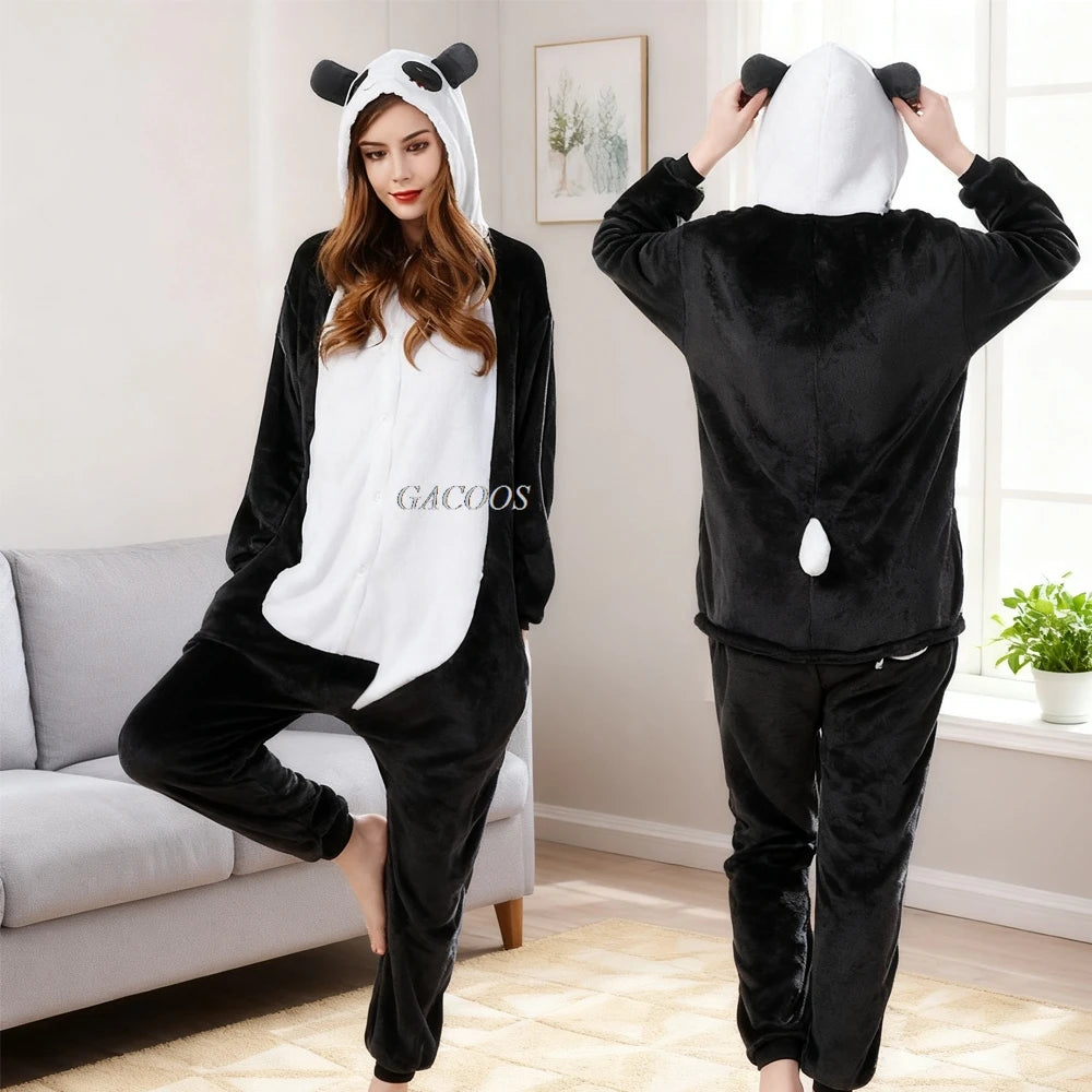 New Capybara Family Jumpsuit Onesie Adults Kids Sleepwear Boy Girls Flannel Cartoon Animal Pajamas Christmas Matching Clothes Vue