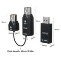 M-VAVE MS1 Mini Wireless Transmission System MIDI System MIDI Wireless Adapter Plug and Play Support for Devices Vue Black