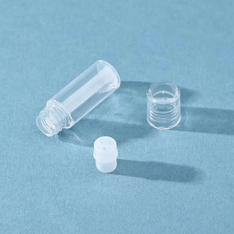 5Pcs 3ml Mini Clear Empty Loose Powder Container Plastic Bottle with 3-Hole Sifter Plug Refillable Eyeshadow Cosmetic Jar Vue