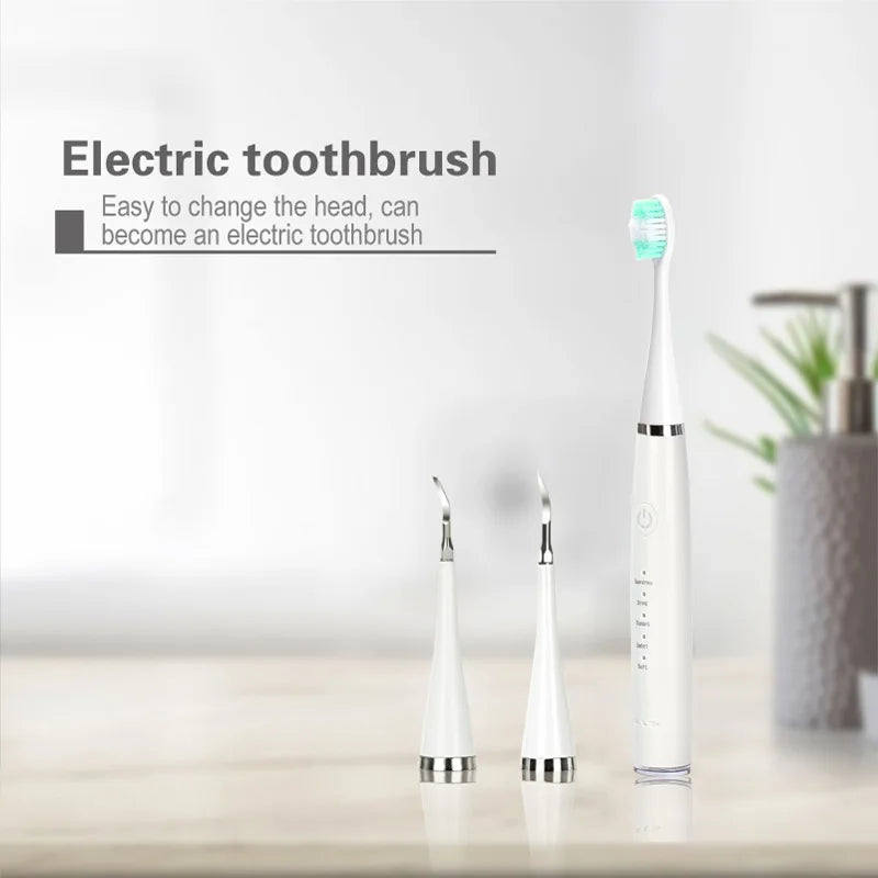 Sonic Electric Toothbrush Teeth Cleaner Dental Teeth Scaler USB Rechargeable Dental Calculus Stains Tartar Plaque Remover Tools Vue