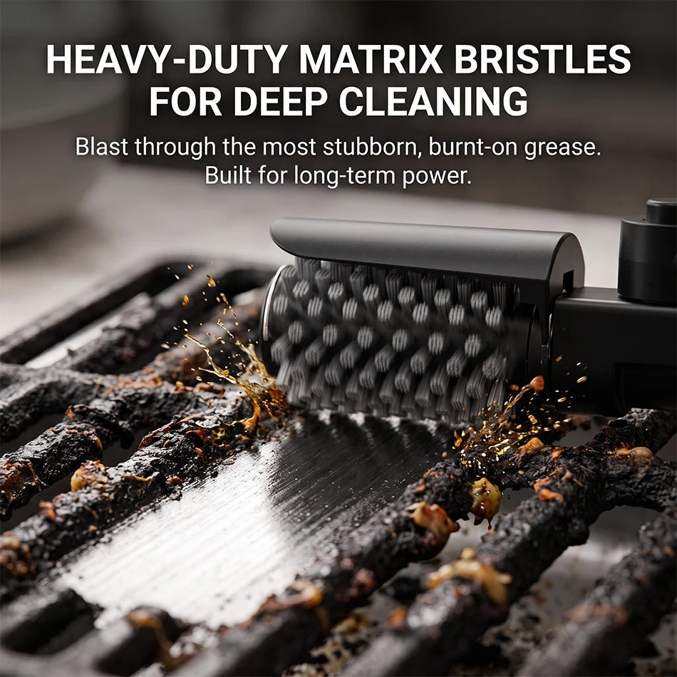 Electric BBQ Cleaning Brush Stainless Steel Rotating Grill Brush Ideal for Spring Outdoor Steam Cleaning Of Grills Vue
