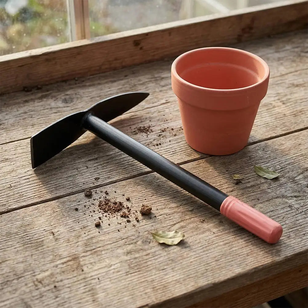 Dual Head Gardening Hoe Pick with Ergonomic Handle Lightweight Steel Garden Tools for Weeding Digging Planting Hand Trowel Vue
