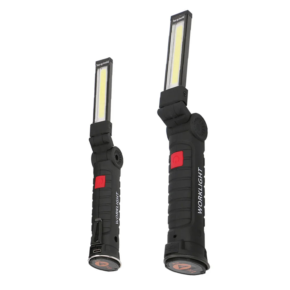 USB Rechargeable COB LED Folding Work Light & Flashlight Folding Work Light Vue