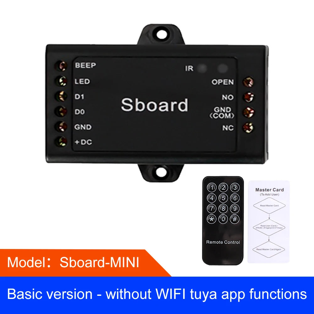 12V DC Tuya 4G 5G Wifi Remote Control Sboard Mini Size Access Control Controller Panel Board Wiegand 26~44 Bits Input 1000 User Vue Offline version