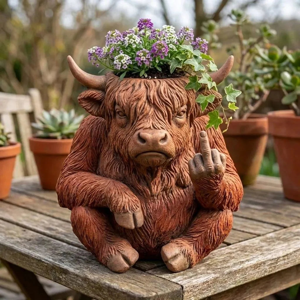 Middle Finger Succulent Cactus Plant Pot Planter Funny Resin Cartoon Animal Desktop Home Garden Office Balcony Novelty Gift Vue A11