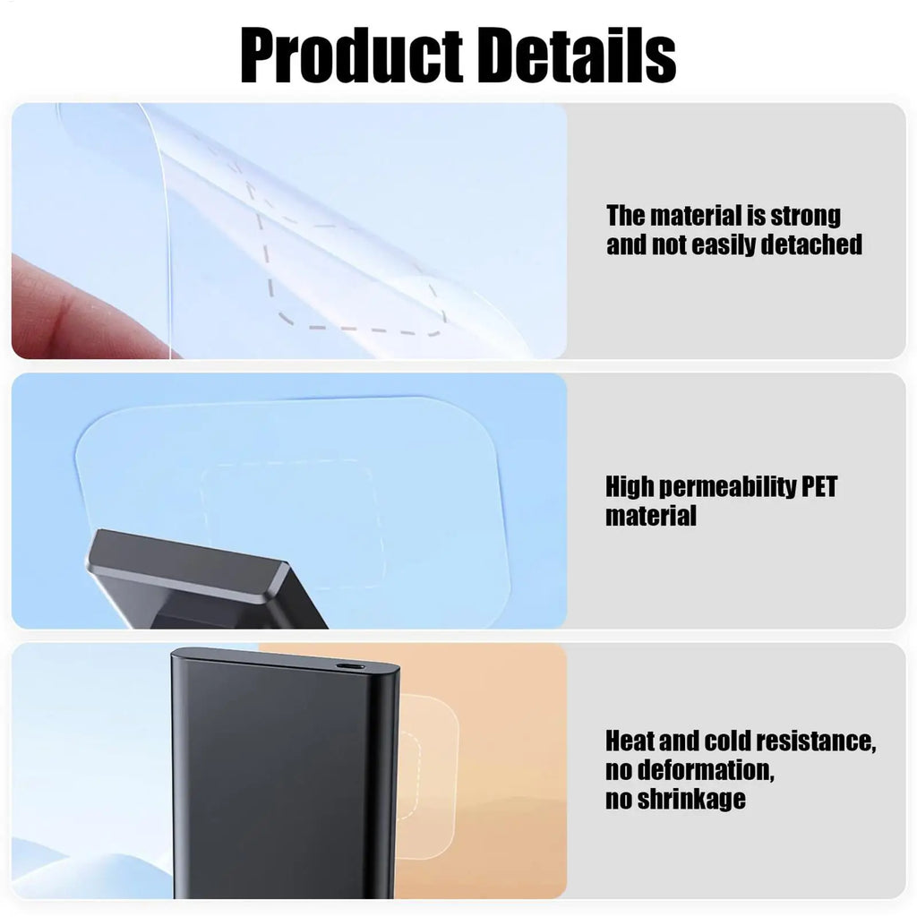 Electrostatic Windshield Sticker 6pcs Static Cling Film Shield For Dash Cam Screen Removable Reusable No R esidue For Car SUV RV Vue