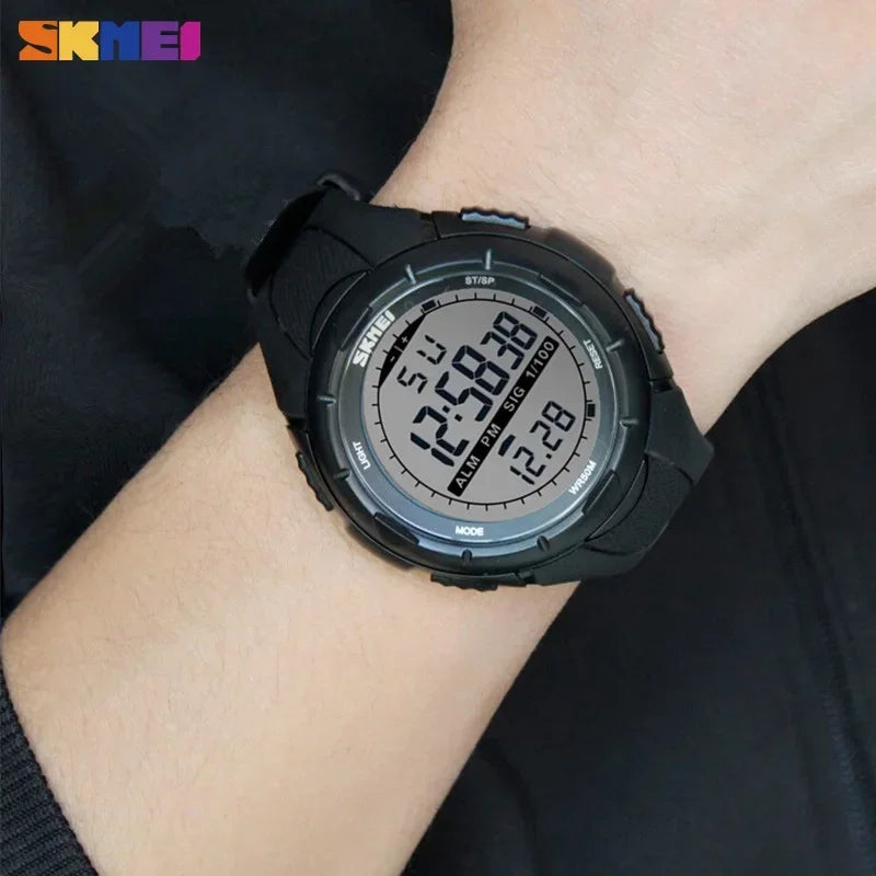 SKMEI 1025 Men's Sport Digital Watch – Waterproof LED Alarm Sport Digital Watch Vue