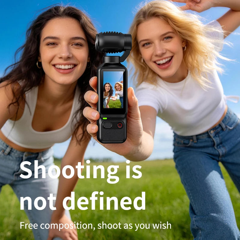 4K HD Handheld Pocket Vlog Camera LK-032 180° Rotatable Lens Anti Shake Portable Gimbal Action Video Camera Vue