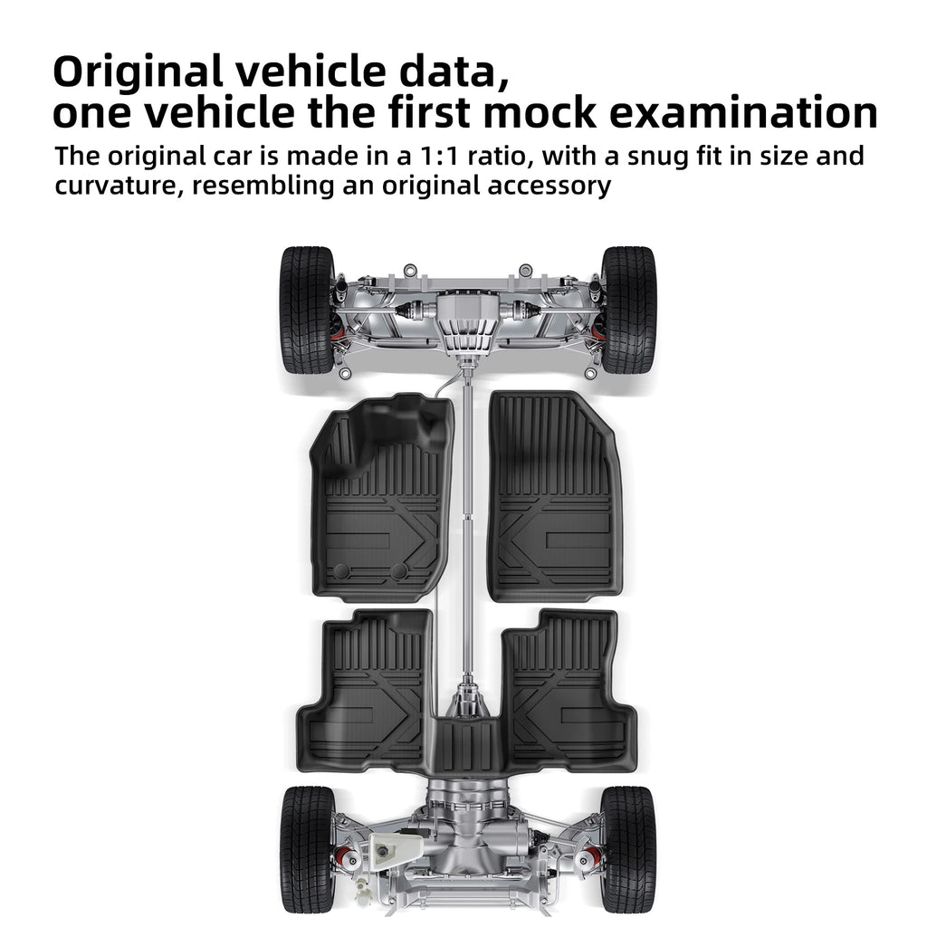 Smabee Left Drive for Dacia Duster Renault Duster 2018-2024 Fuel Version TPE 3D Car Floor Mats Cargo Trunk Pad Accessories Black Vue