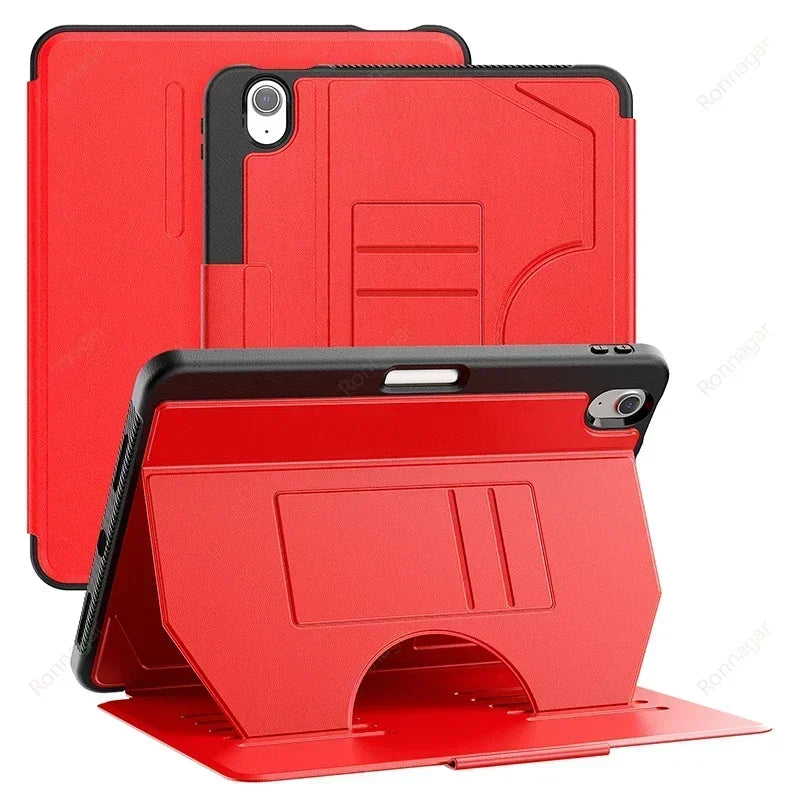 Ronnagar Business iPad Case – Air 11/13" 2024, Pro M4, Magnetic Cover Tablet Case Cover Vue Red iPad Pro11 M4 2024