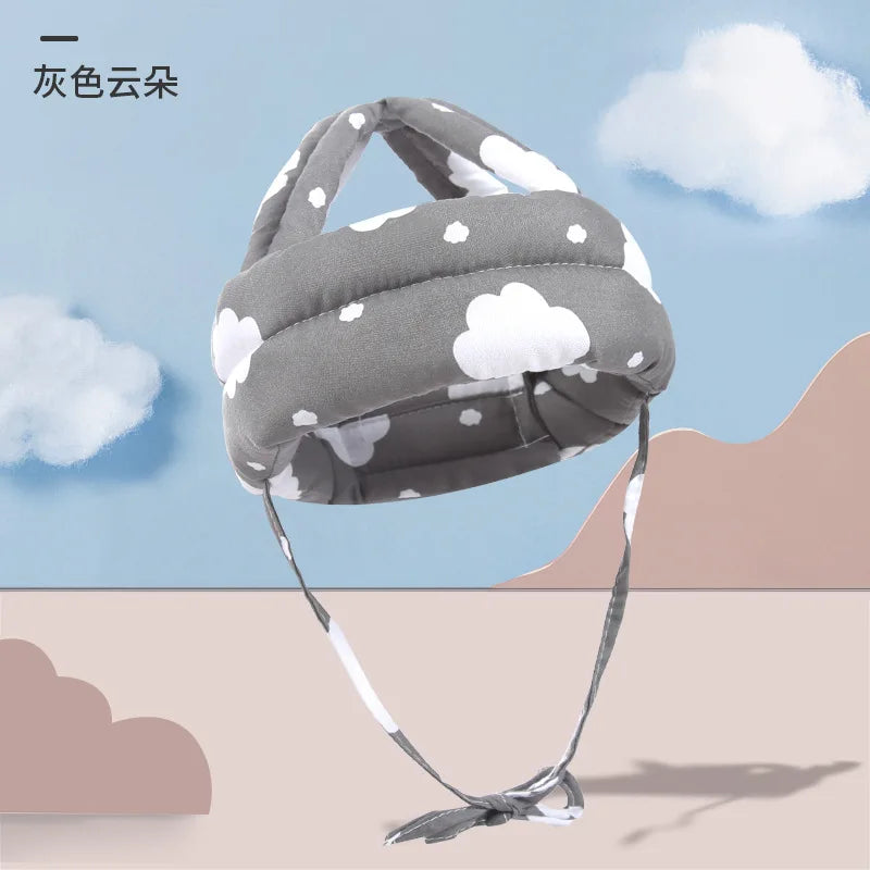 Cap Anti-collision Soft Comfortable Head Security & Protection Adjustable Hats Baby Toddler Protective Hat Baby Safety Helmet Vue B40 Grey clouds