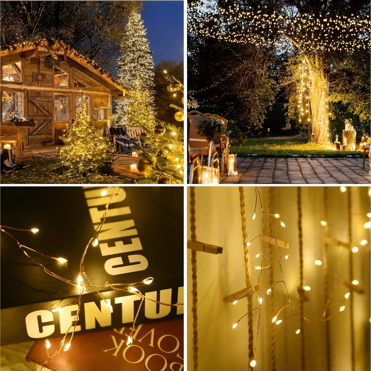 Whimsical Burst Shaped Firework String Lights, Bendable Multi-Twig Cluster Lights, Indoor Holiday Festive Atmosphere Lighting Vue