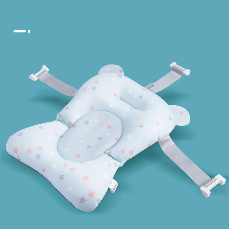 vvocci Baby bath net; baby bath anti-slip floating mat; children's bath mat; newborn bath tub baby bath support cradle Vue B33 Blue Star