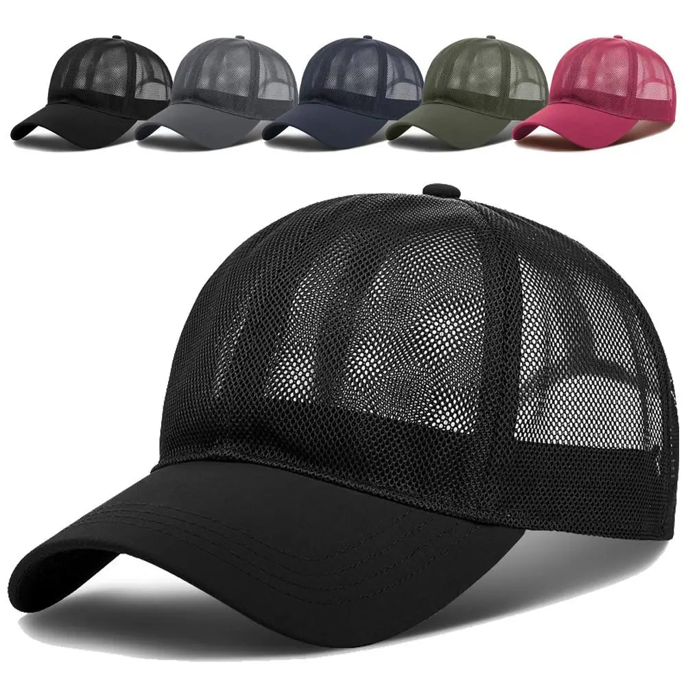 Full Mesh Trucker Baseball Cap Lightweight Quick Dry Breathable Hat