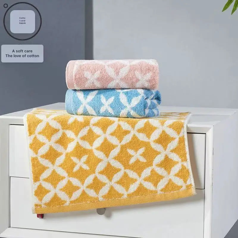 3 Pure Cotton Jacquard Towels, Highly Absorbent, Household Bath Towels, Face Towels, Thick and Absorbent, Luxurious, Bathroom Gifts, Sports Towels Vue