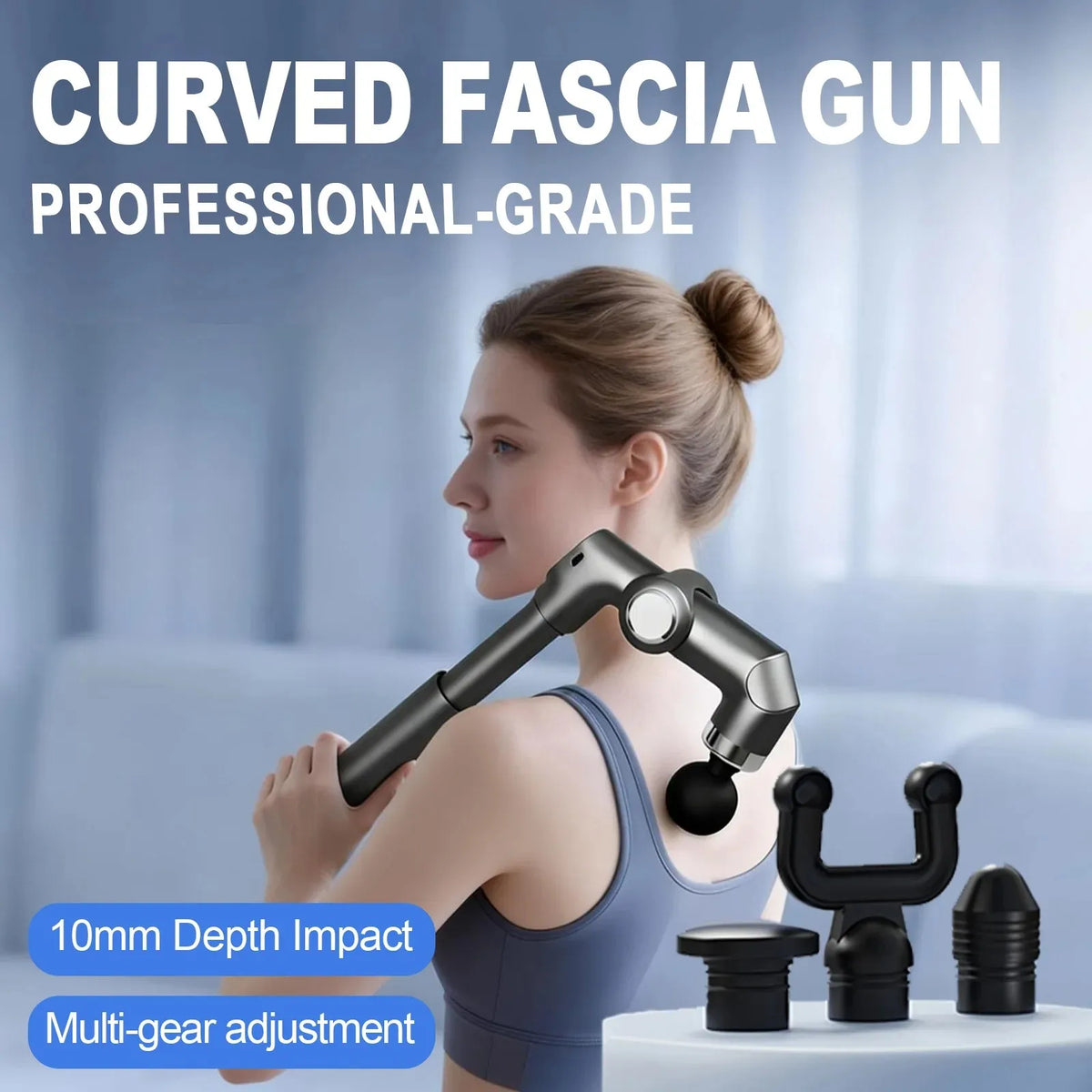 Professonal-Grade Curved Fascia Gun Scalablen For Body Neck Back Deep Muscle Relaxation Fitness Slimming Type-C Fast Charging Vue Default Title