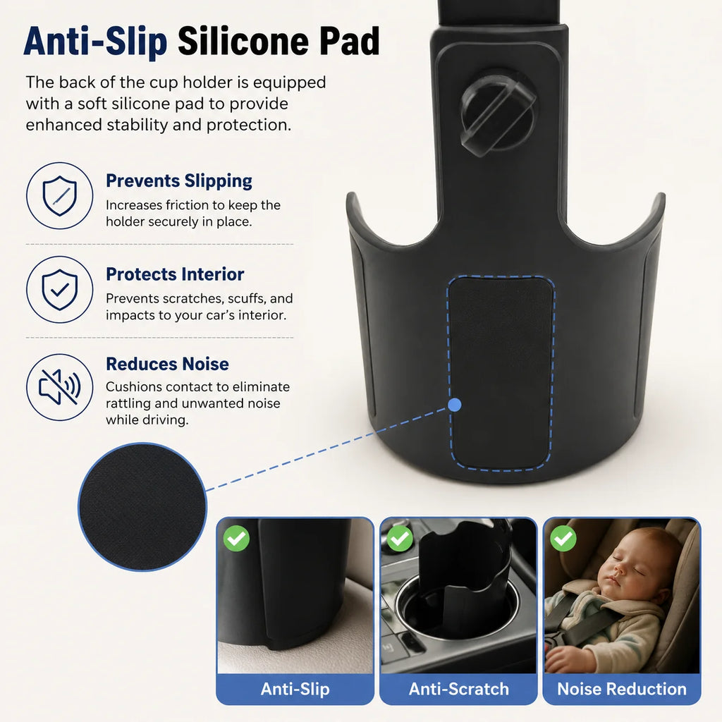 Car Cup Stand Magnetic Phone Holder Universal 2 in 1 Multifunction Extendable 360° Rotation Adjustable Auto Smartphone Bracket Vue