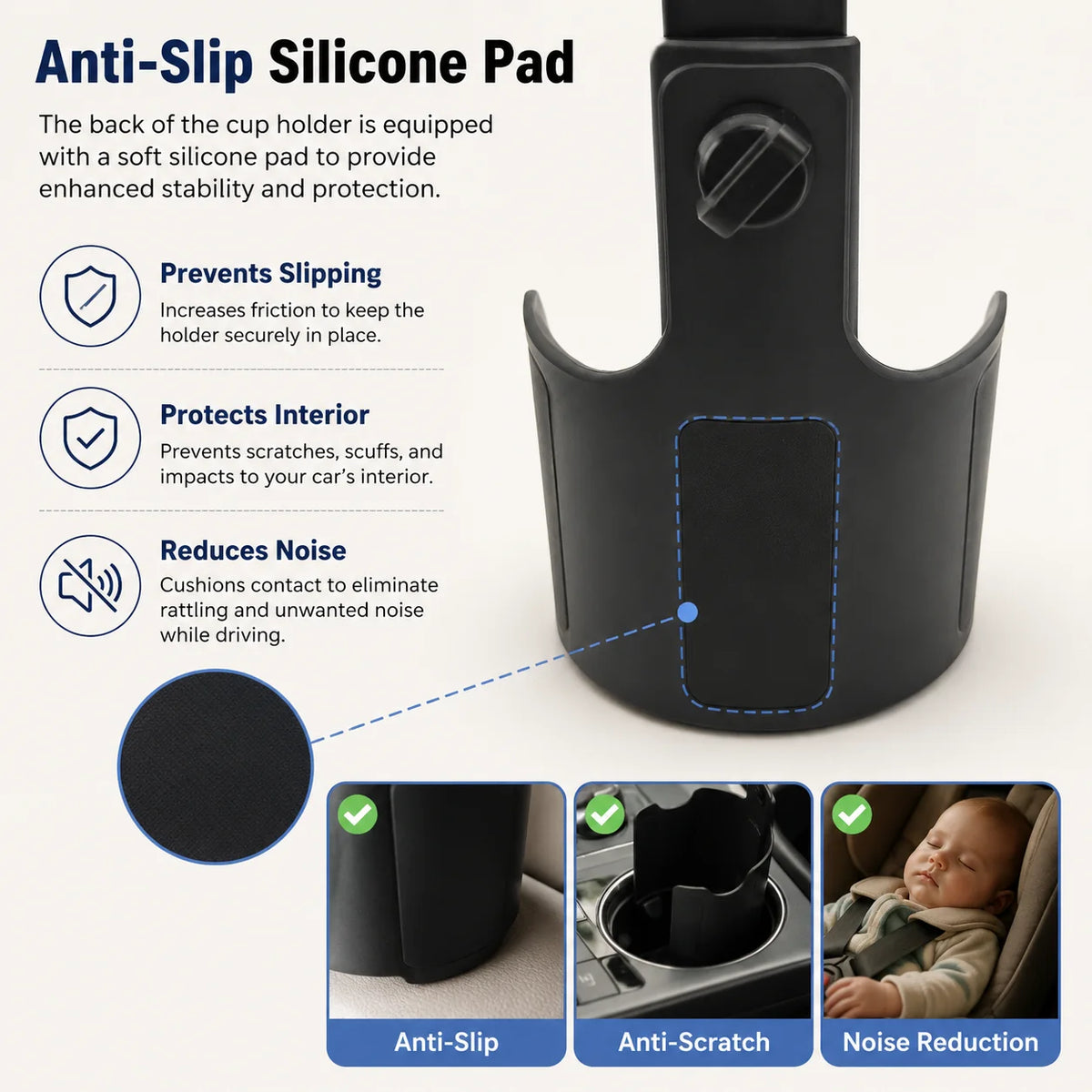 Car Cup Stand Magnetic Phone Holder Universal 2 in 1 Multifunction Extendable 360° Rotation Adjustable Auto Smartphone Bracket Vue