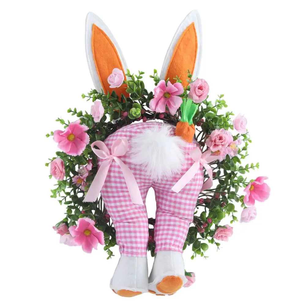 Realistic Design Easter Bunny Wreath Fresh Decoration Reusable Material Bunny Bottom Wreath Realistic Wreath Easter Decoration Vue