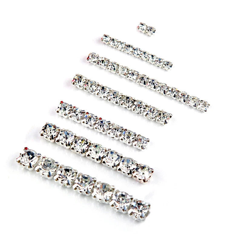 200pcs White Color Gold Bottom Setting Crystal Glass Rhinestones Sew on Stones for Needlework DIY Jewelry Accessories Vue NO2 3mm