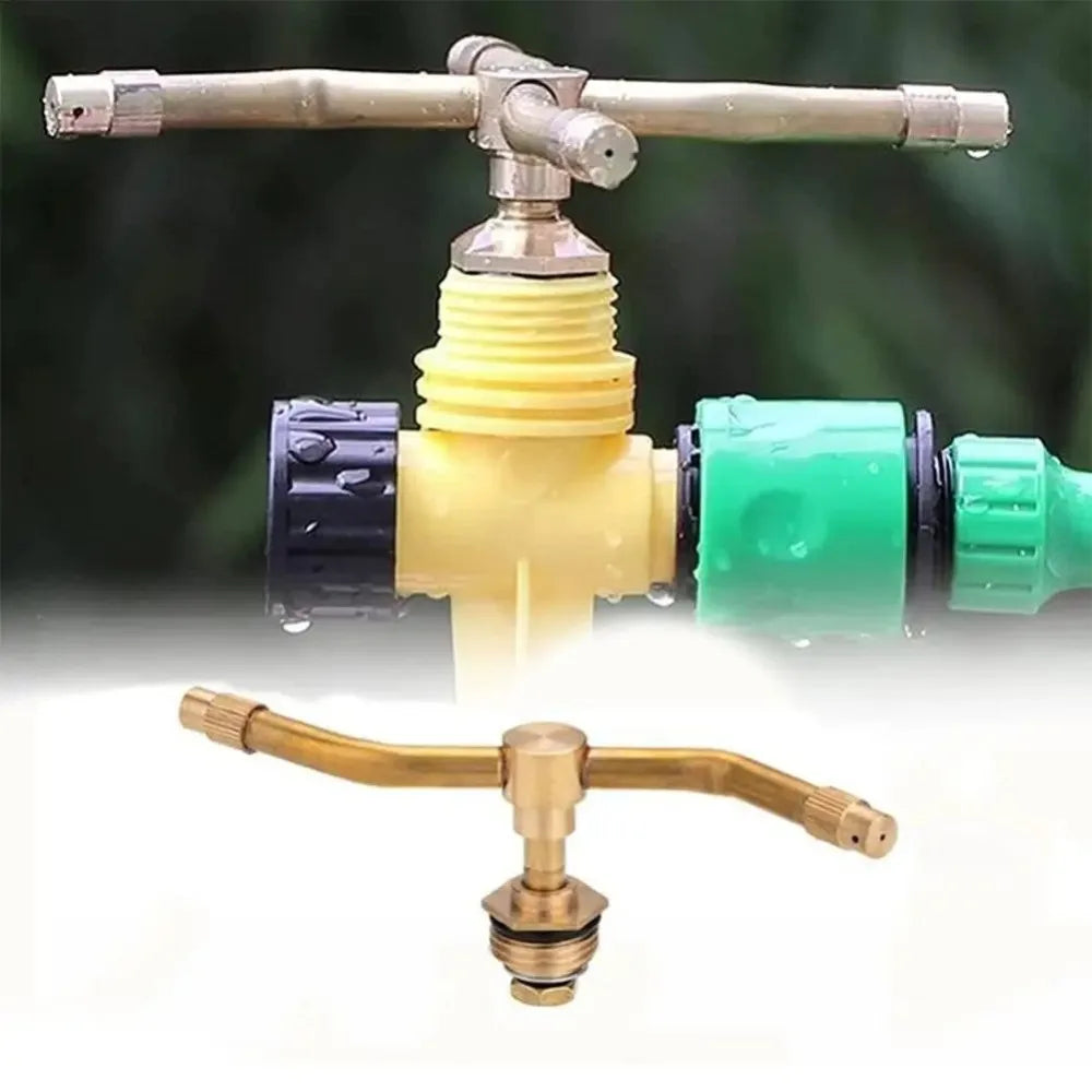 Garden 2/3/4 Arm Automatic Rotary Sprinkler 1/2Inch Brass Automatic Sprayer 360Degree Watering Nozzle Farm Vegetable Irrigation Vue