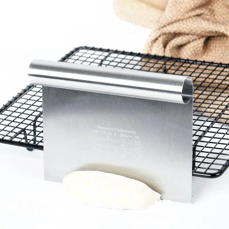 Stainless Steel Cake Scraper DIY Dough Pastry Spatula Buttercream Edge Smoother Cake Decorating Tools Baking Accessories Vue