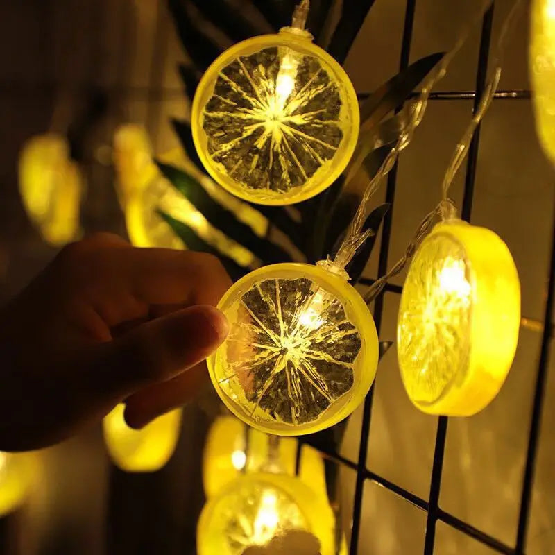 Happy New Year USB Lemon Led String Lights Indoor Atmosphere Christmas Decoration Room Battery Lights Party Waterproof 086 Vue
