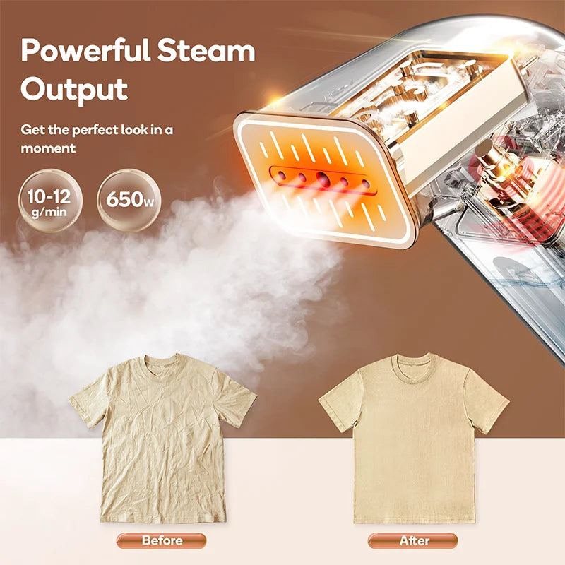 Travel Steam Iron NV310A Portable Handheld Garment Steamer 650W 25S Quick Heat 170ml Water Tank Fabric Wrinkle Remover Vue