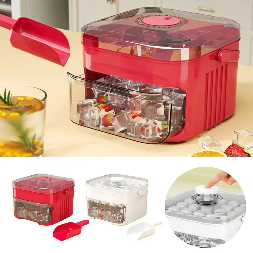 50-Cube Ice Maker Easy Press Cap Easy-press Lid Large Capacity Cube Vue