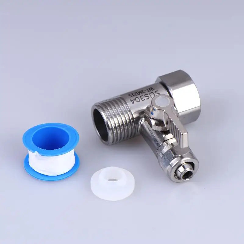 1 Set RO Feed Water Adapter 1/2 to 1/4 3/8 Inch With Shut Off Valve Long Lasting Brass for Under Sink Filter Vue