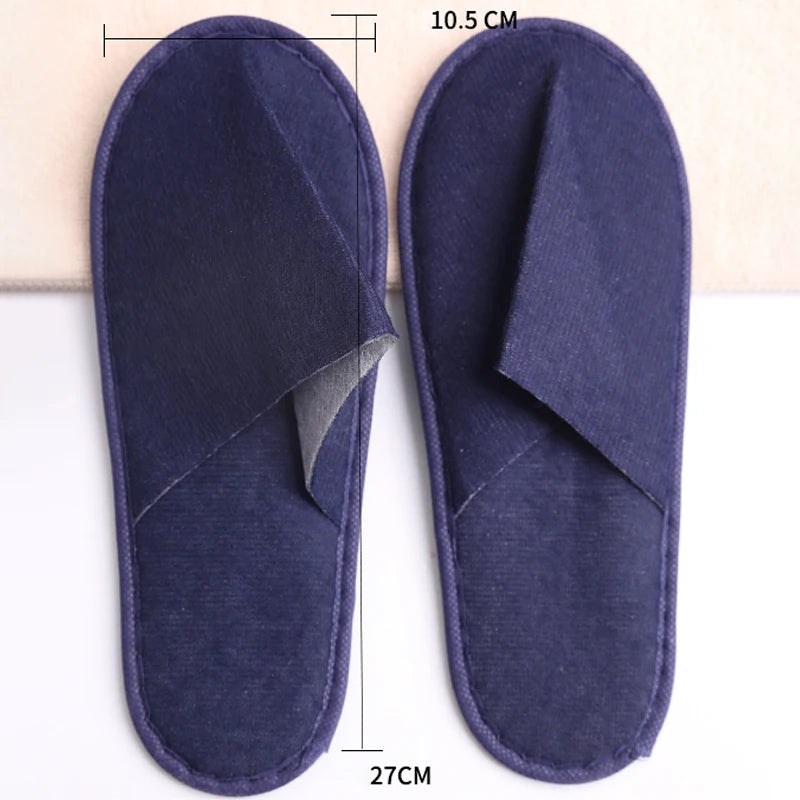Hotel Room Essentials EVA Disposable Slippers Lightweight Soft for Guest Bed and Breakfast Vue Blue