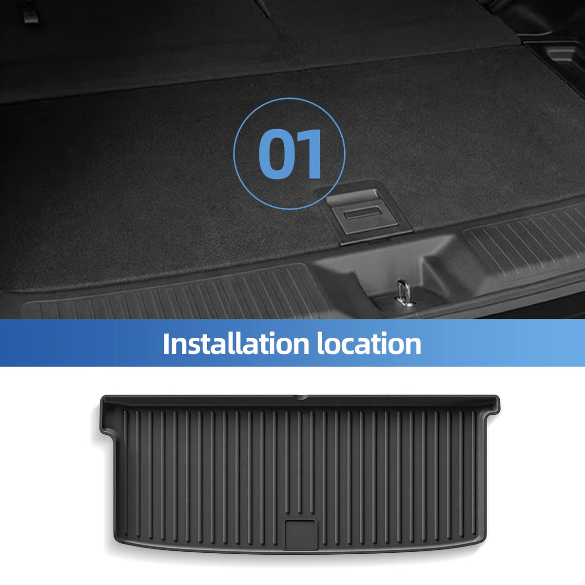 for Honda Pilot 2023 2024 TPE 3D Car Floor Mats Cargo Liner Trunk Pad Black Left Hand Drive Vue