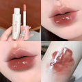 Pink Crystal Mirror Glass Lip Gloss Round Tube Water Light Lipstick Clear Jelly Lip Glaze Nude Clear Moisturizing Lip Tint Vue 06