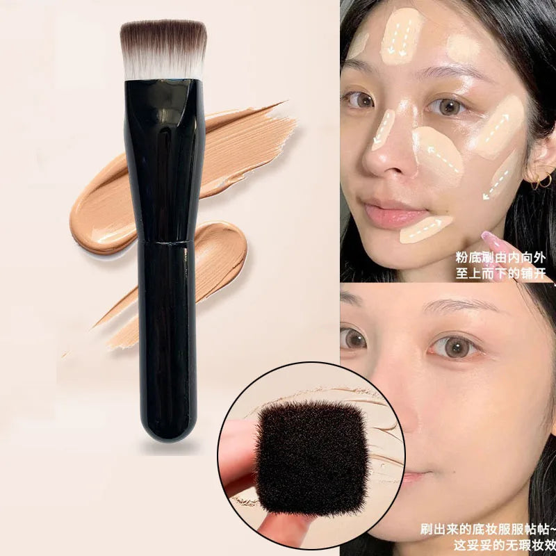 Flat Square Foundation Brush Wide Flat Head Liquid Foundation Concealer Applicator Makeup Brush Flawless Base Liquid Cream Brush Vue