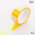 500cm Holographic RG Prismatic Glitter Tape Hoops Stick Rhythmic Gymnastics Ring Decoration Fitness Equipment DIY Scrapbooking Vue A1