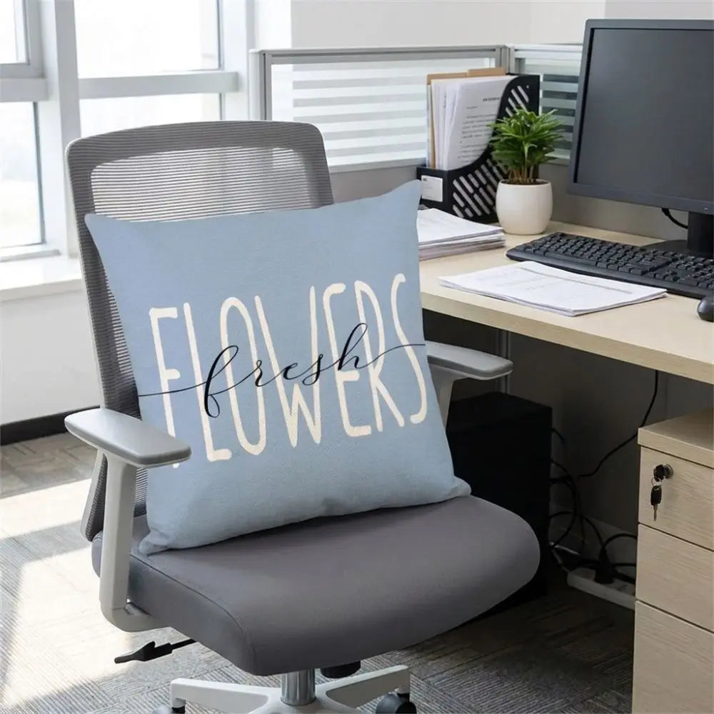 Skin-Friendly Hydrangea Cushion Cover Flower Printed Linen Throw Pillow Cover Soft with Zipper Floral Pillow Cover Home Decor Vue