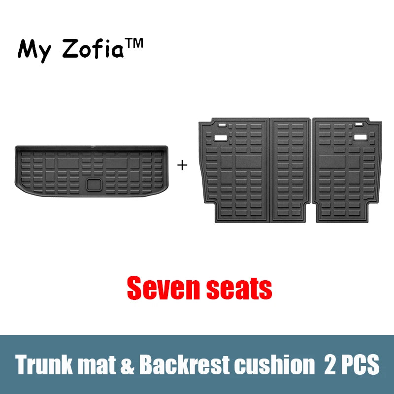 For ROX 01 Polestones 01 2023 2024 2025 Car TPE Floor Mats Cargo Liner Trunk Mat Seat Back Cover Waterproof Carpet Accessories Vue F