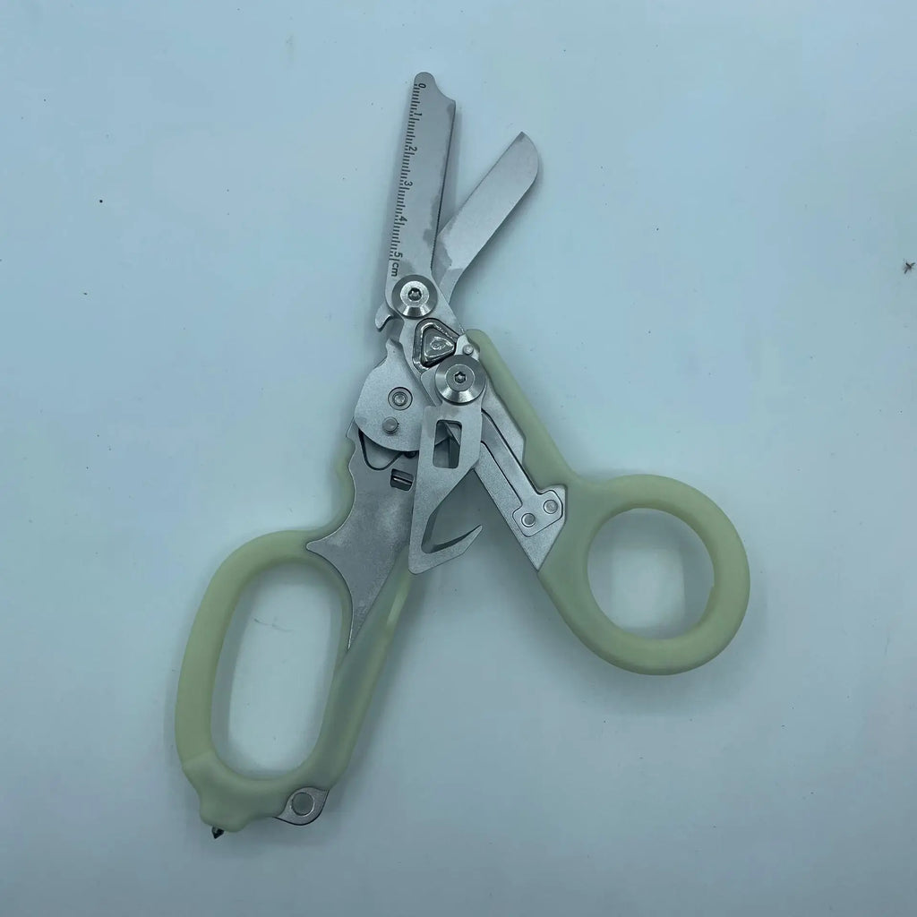 Portable Multi-Purpose Scissors Raptors First Aid Expert Tactical Folding Scissors Set Outdoor Survival Tools Luminous Series Vue